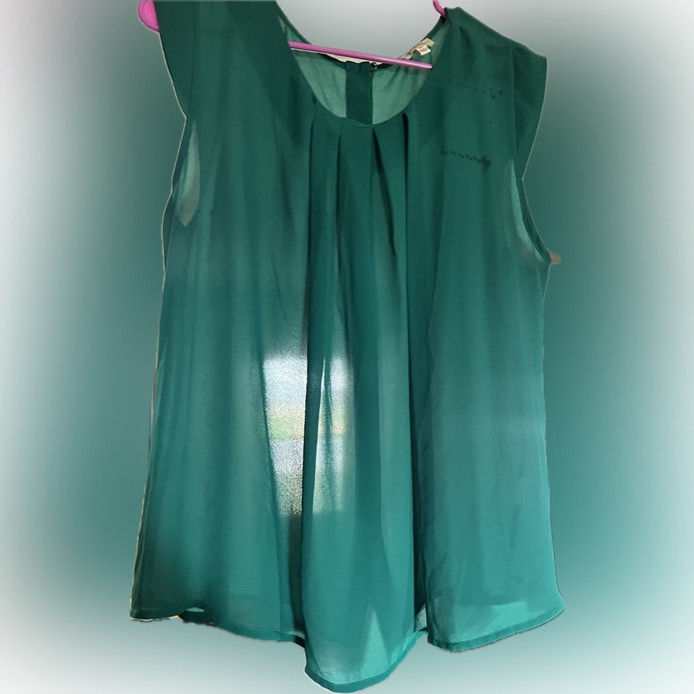 Elegant Teal Sleeveless Top
